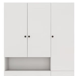 Homeroots 74" White Four Door Three Drawer Combo Dresser – Stylish Storage Solution For Any Home Decor!  Manufactured Wood 569280