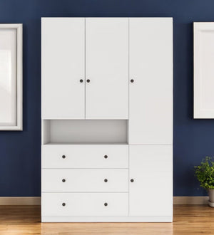Homeroots 74" White Four Door Three Drawer Combo Dresser – Stylish Storage Solution For Any Home Decor!  Manufactured Wood 569280