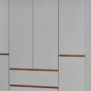 Homeroots 75" Gray Six Door Three Drawer Combo Dresser – Stylish Storage Solution For Any Bedroom Decor!  Manufactured Wood 569283