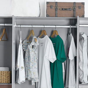 Homeroots 75" Gray Six Door Three Drawer Combo Dresser – Stylish Storage Solution For Any Bedroom Decor!  Manufactured Wood 569283