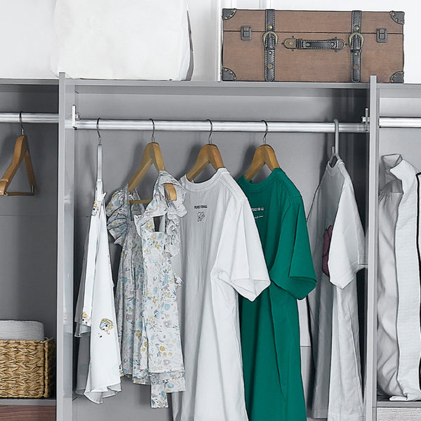 Homeroots 75" Gray Six Door Three Drawer Combo Dresser – Stylish Storage Solution For Any Bedroom Decor!  Manufactured Wood 569283