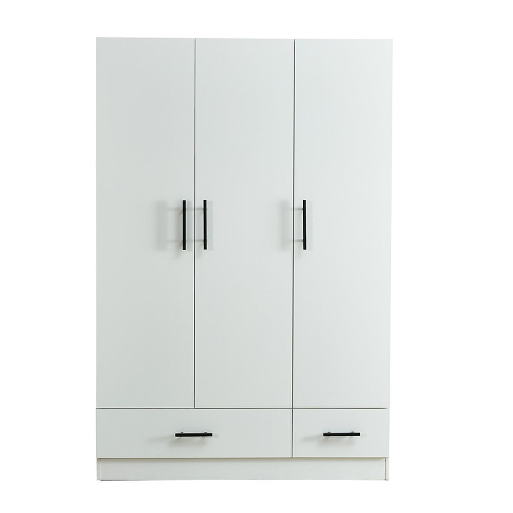 HomeRoots 71" White Three-Door, Two-Drawer Combo Dresser – Stylish Storage Solution for Modern Bedrooms & More 569284