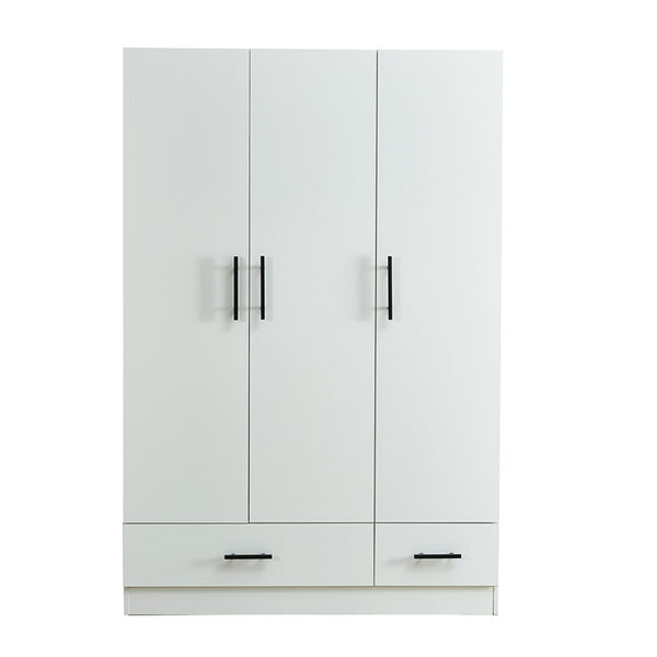 HomeRoots 71" White Three-Door, Two-Drawer Combo Dresser – Stylish Storage Solution for Modern Bedrooms & More 569284