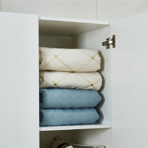 Homeroots 71" White Three Door Two Drawer Combo Dresser - Stylish Storage Solution For Any Bedroom Decor!  Manufactured Wood 569284