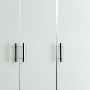 Homeroots 71" White Three Door Two Drawer Combo Dresser - Stylish Storage Solution For Any Bedroom Decor!  Manufactured Wood 569284