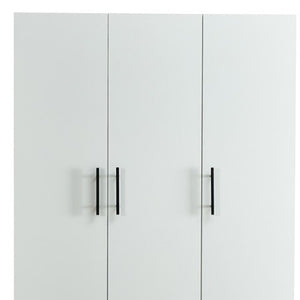 Homeroots 71" White Three Door Two Drawer Combo Dresser - Stylish Storage Solution For Any Bedroom Decor!  Manufactured Wood 569284