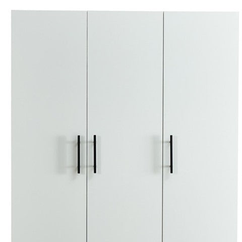 Homeroots 71" White Three Door Two Drawer Combo Dresser - Stylish Storage Solution For Any Bedroom Decor!  Manufactured Wood 569284