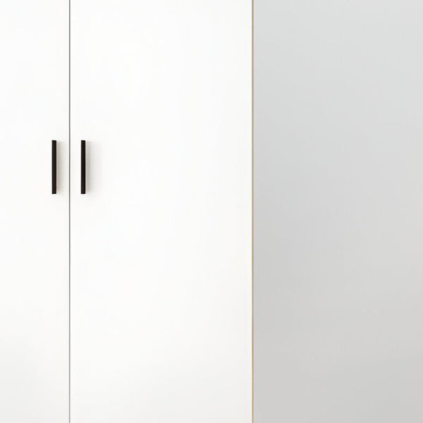 Homeroots 71" White Mirrored Combo Dresser With Five Doors & Two Drawers - Stylish Storage Solution For Any Room  Manufactured Wood 569287