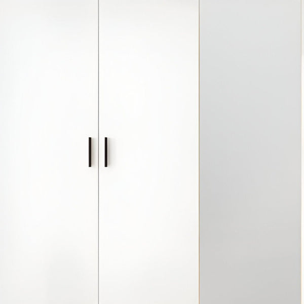 Homeroots 71" White Mirrored Combo Dresser With Five Doors & Two Drawers - Stylish Storage Solution For Any Room  Manufactured Wood 569287