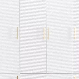 Homeroots 74" White Carved Geometric Combo Dresser With Six Doors & Three Drawers For Stylish Storage Solutions  Manufactured Wood 569289