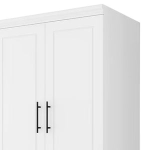 Homeroots 71" White Four Door Combo Dresser - Stylish Storage Solution With Drawers & Doors For Any Room  Manufactured Wood 569296