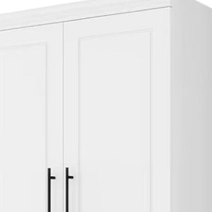 Homeroots 71" White Four Door Combo Dresser - Stylish Storage Solution With Drawers & Doors For Any Room  Manufactured Wood 569296