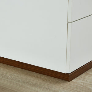 Homeroots 71" White Four Door Combo Dresser With Four Storage Drawers - Stylish, Durable, And Versatile Design  Manufactured Wood 569297