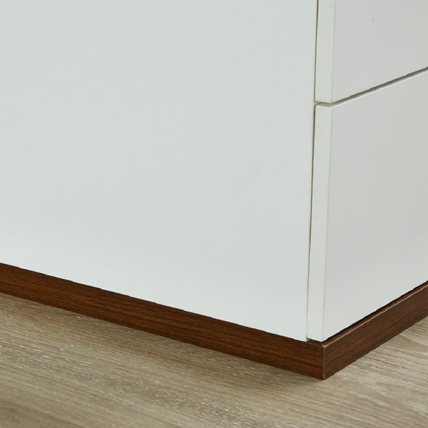 Homeroots 71" White Four Door Combo Dresser With Four Storage Drawers - Stylish, Durable, And Versatile Design  Manufactured Wood 569297