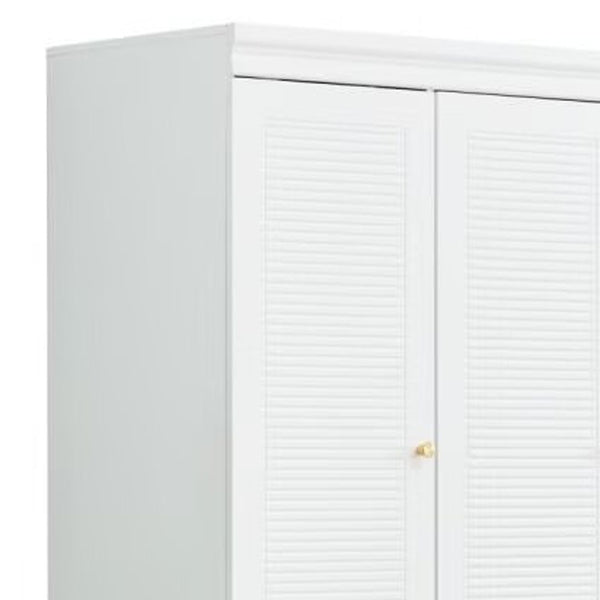 Homeroots 74" White Five Door Two Drawer Combo Dresser - Stylish Storage Solution For Any Room Decor  Manufactured Wood 569298