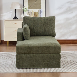 English Elm 31.89" Wide Chenille Modular Sofa Bed with Pocketed Springs for Compact Living W3189P365862