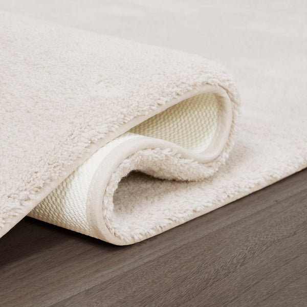 JLA Home Madison Park Signature - Bath Plush High-Pile Rug with Quick-Dry Technology, Non-Skid Backing, OEKO-TEX Certified Comfort Cream MPS72-168