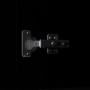 Homeroots 71" Stylish Black Carved Geometric Mirrored Combo Dresser With Four Drawers And Three Doors  Manufactured Wood 569304