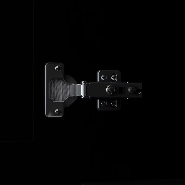 Homeroots 71" Striking Black, Gray & Gold Geometric Mirrored Combo Dresser With 6 Doors & 3 Drawers For Storage  Manufactured Wood 569305