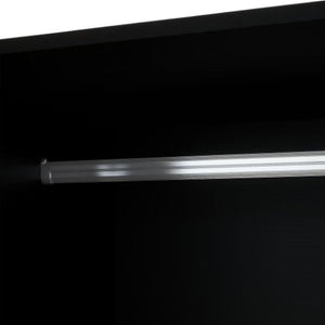 Homeroots 71" Striking Black, Gray & Gold Geometric Mirrored Combo Dresser With 6 Doors & 3 Drawers For Storage  Manufactured Wood 569305