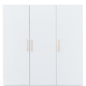 Homeroots 74" White Combo Dresser With 3 Drawers & 4 Doors – Elegant Storage Solution For Any Room Décor!  Manufactured Wood 569335