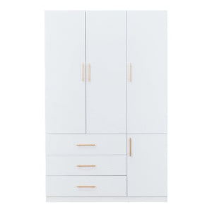 Homeroots 74" White Combo Dresser With 3 Drawers & 4 Doors – Elegant Storage Solution For Any Room Décor!  Manufactured Wood 569335