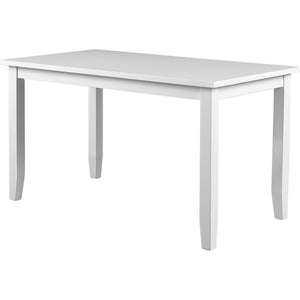 HomeRoots Seven Piece White Wood Dining Set with Six Upholstered Chairs for Modern Everyday Elegance 569339