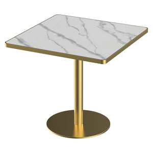 English Elm Square Modern Dining Table - 31.5" Faux Marble Bistro Table With Sturdy Metal Frame & Easy Setup W3316P375691-GIGA