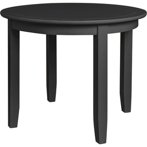 Homeroots 39" Elegant Black Solid Wood Round Dining Table - Perfect For Gatherings, Meals, And Conversations   569344