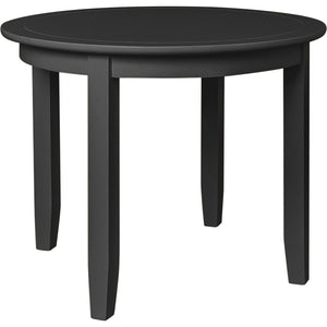 HomeRoots 39" Elegant Black Solid Wood Round Dining Table - Perfect for Families, Gatherings & Versatile Decor 569344