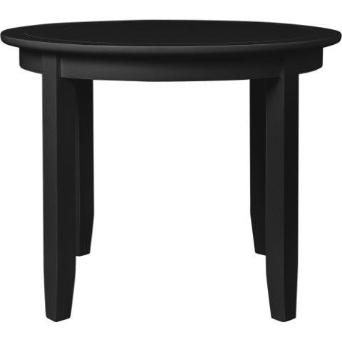 Homeroots 39" Elegant Black Solid Wood Round Dining Table - Perfect For Gatherings, Meals, And Conversations   569344