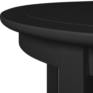 Homeroots 39" Elegant Black Solid Wood Round Dining Table - Perfect For Gatherings, Meals, And Conversations   569344