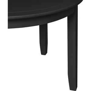 Homeroots 39" Elegant Black Solid Wood Round Dining Table - Perfect For Gatherings, Meals, And Conversations   569344
