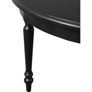Homeroots 39" Elegant Black Solid Wood Round Dining Table - Perfect For Gatherings, Meals, And Conversations   569346