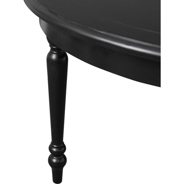 Homeroots 39" Elegant Black Solid Wood Round Dining Table - Perfect For Gatherings, Meals, And Conversations   569346