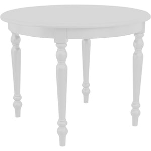 Homeroots 39" Stunning White Solid Wood Round Top Dining Table - Perfect Centerpiece For Your Home!   569347