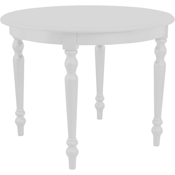 Homeroots 39" Stunning White Solid Wood Round Top Dining Table - Perfect Centerpiece For Your Home!   569347