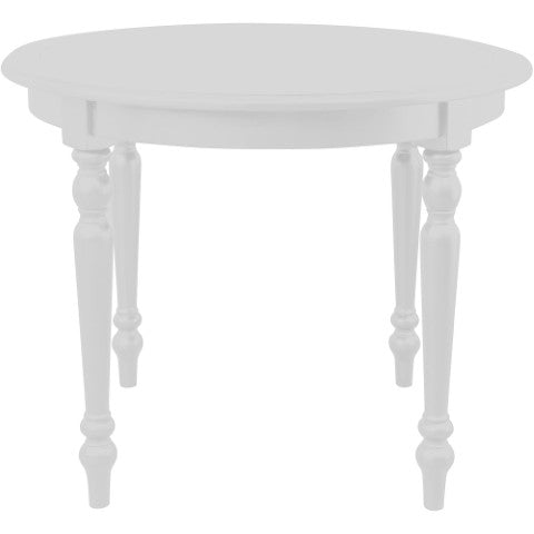 Homeroots 39" Stunning White Solid Wood Round Top Dining Table - Perfect Centerpiece For Your Home!   569347