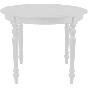 Homeroots 39" Stunning White Solid Wood Round Top Dining Table - Perfect Centerpiece For Your Home!   569347
