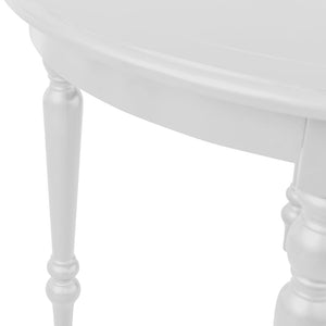 Homeroots 39" Stunning White Solid Wood Round Top Dining Table - Perfect Centerpiece For Your Home!   569347