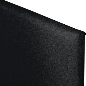 Homeroots Black Wood Upholstered Queen Bed Frame  Fabric 569350