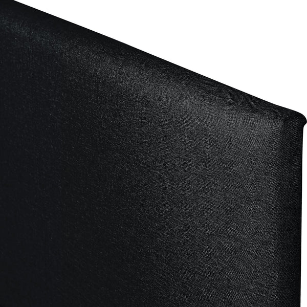 Homeroots Black Wood Upholstered Queen Bed Frame  Fabric 569350