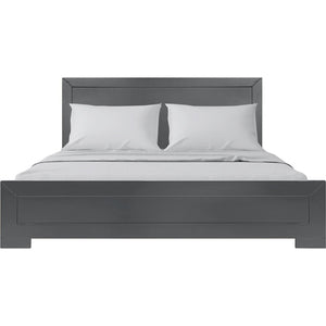HomeRoots Gray Wood Twin Bed Frame - Sturdy, Contemporary Design with Quality Construction for Lasting Comfort 569352