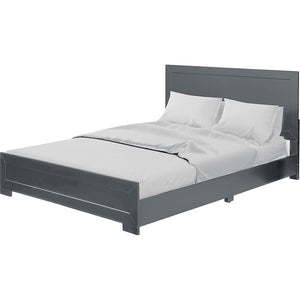 HomeRoots Gray Wood Twin Bed Frame - Sturdy, Contemporary Design with Quality Construction for Lasting Comfort 569352