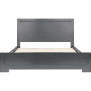HomeRoots Gray Wood Twin Bed Frame - Sturdy, Contemporary Design with Quality Construction for Lasting Comfort 569352