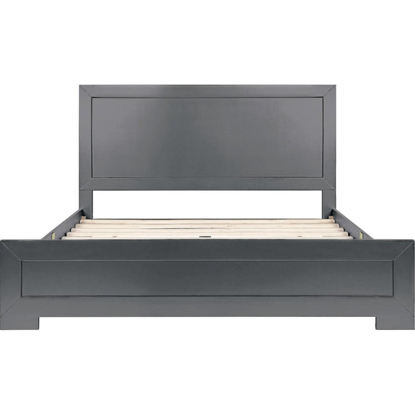 HomeRoots Gray Wood Twin Bed Frame - Sturdy, Contemporary Design with Quality Construction for Lasting Comfort 569352