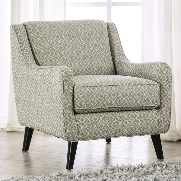 English Elm Transitional High Back Stripe Chair with Rolled Arms for Coastal Comfort and Supportive Seating Appeal Gold,Gray 32 L x 35 W x 30 H B2741P378479