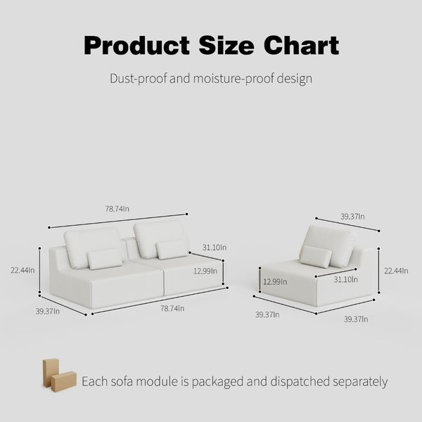 English Elm Oversized Modular Sectional Sofa - Luxurious Boucle Couch Set, Flexible Design For Modern Living Spaces W3361S00016-GIGA