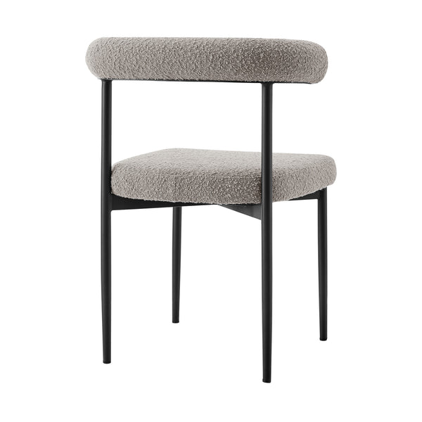 Homeroots Set Of Two Gray And Black Upholstered Polyester Open Back Dining Side Chairs  Metal 569406