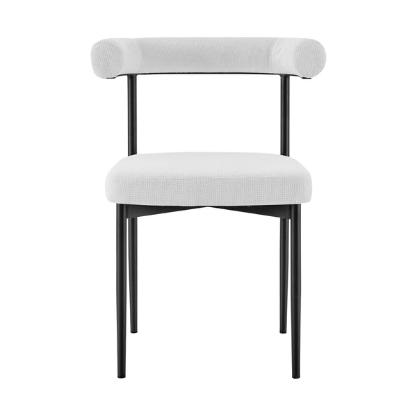 Homeroots Set Of Two Gray And Black Upholstered Polyester Open Back Dining Side Chairs  Metal 569408
